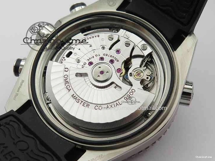 0217 Tailored Planet Ocean Master Chronometer SS OM 1:1 Best Edition Black Dial On Leather Strap A 8173